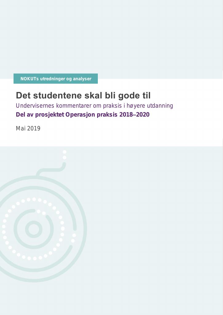 Forsiden av dokumentet Det studentene skal bli gode til