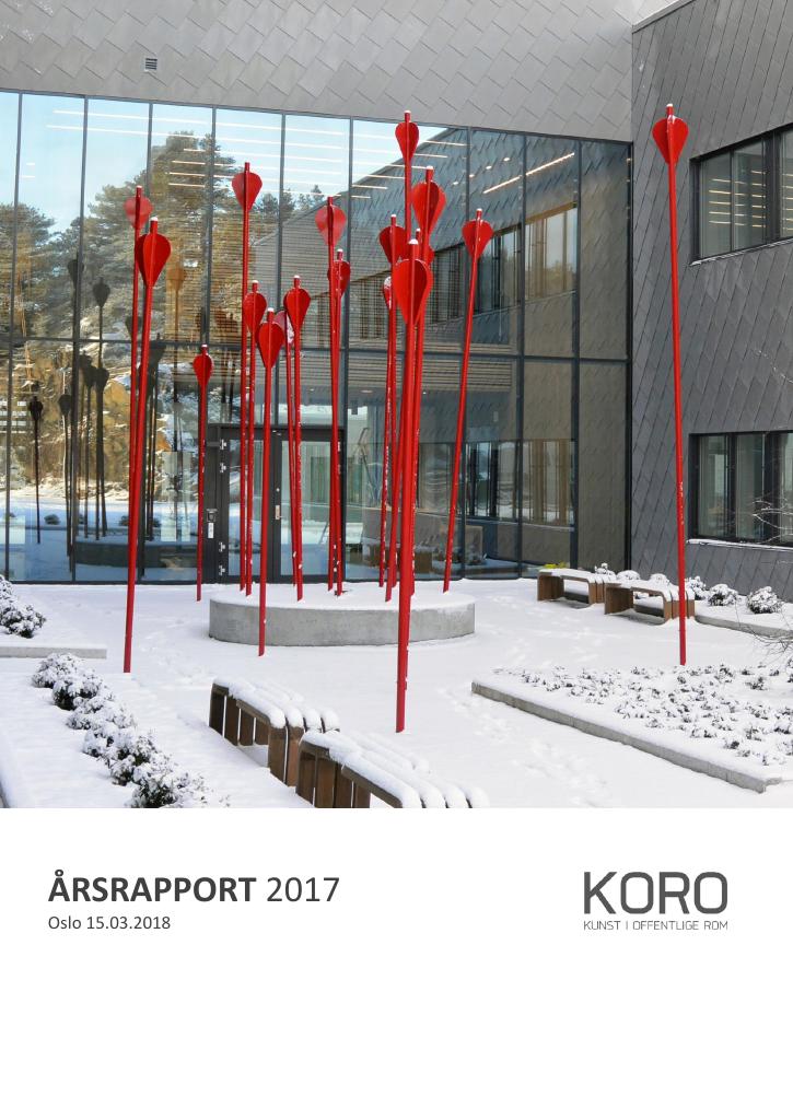 Forsiden av dokumentet Årsrapport Kunst i offentlige rom 2017