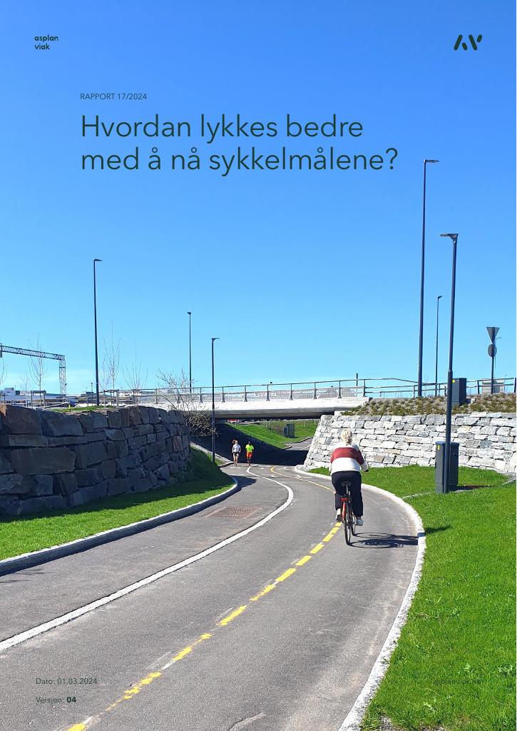 Forsiden av dokumentet Hvordan lykkes bedre med å nå sykkelmålene?