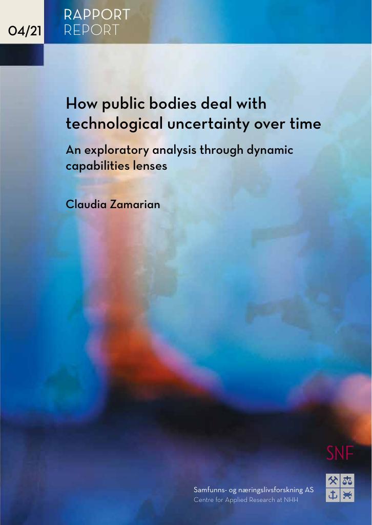 Forsiden av dokumentet How public bodies deal with technological uncertainty over time : an exploratory analysis through dynamic capabilities lenses