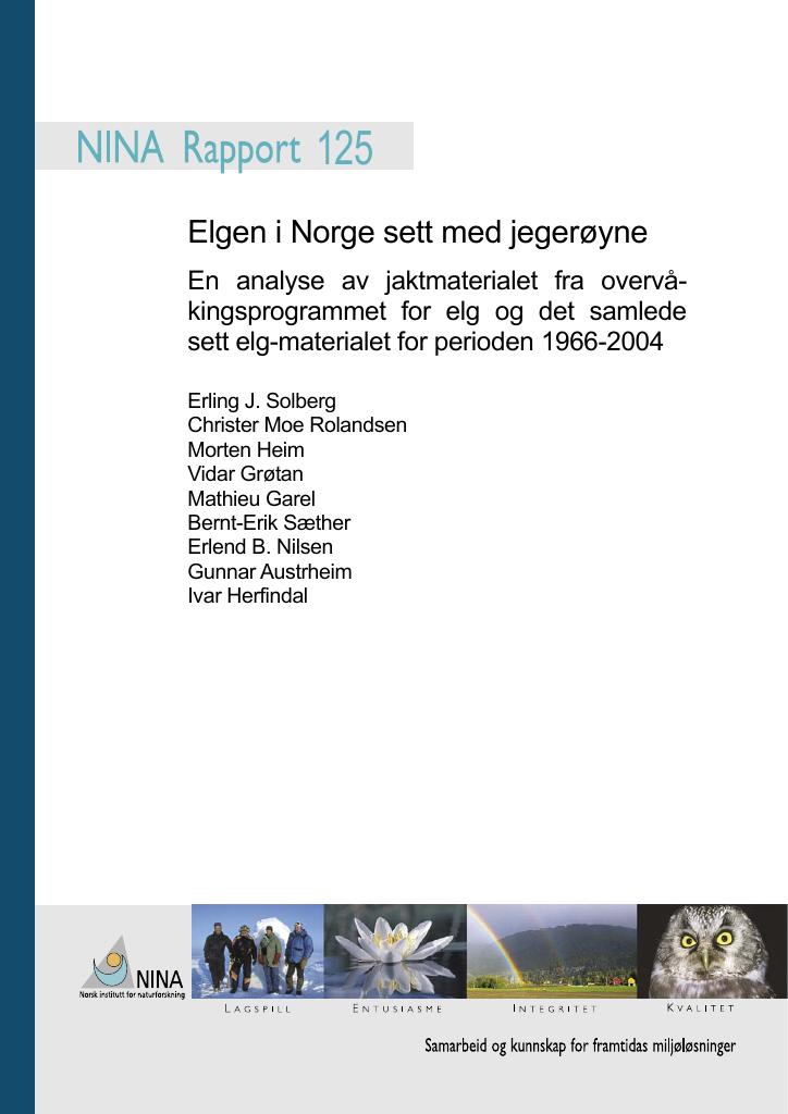 Forsiden av dokumentet Elgen i Norge sett med jegerøyne