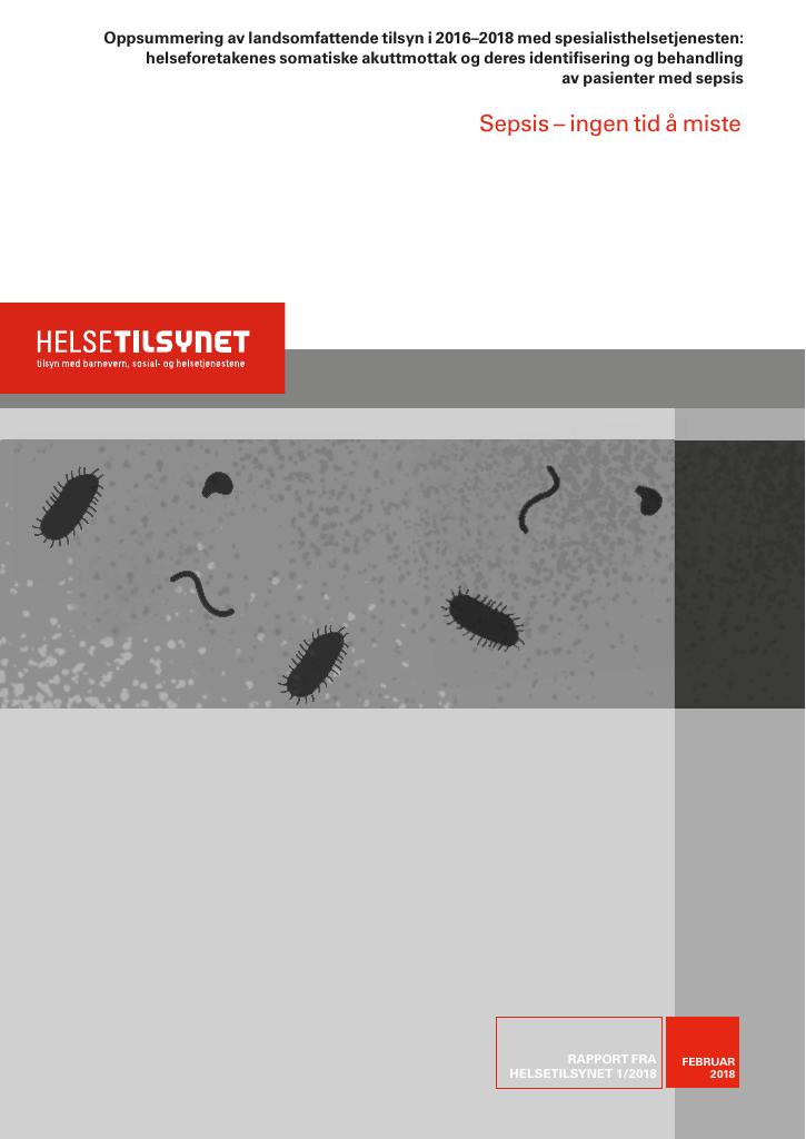 Forsiden av dokumentet Sepsis – ingen tid å miste