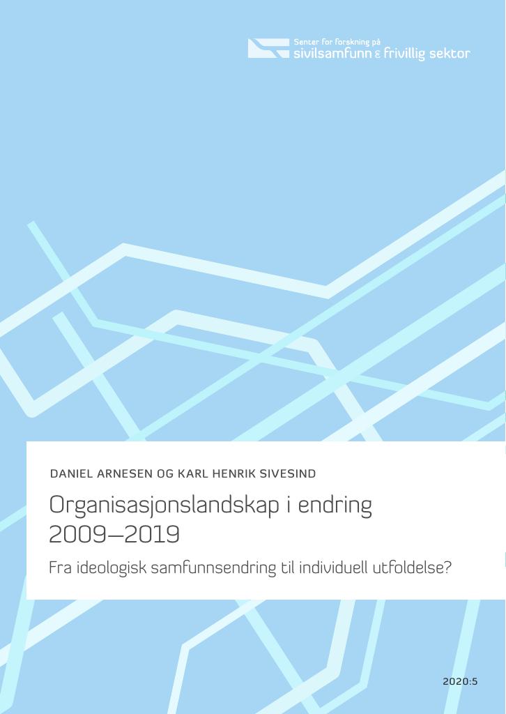 Forsiden av dokumentet Organisasjonslandskap i endring 2009–2019