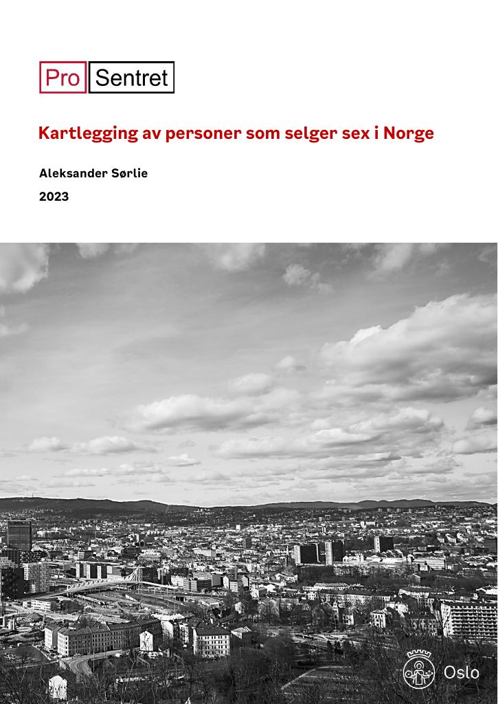 Forsiden av dokumentet Kartlegging av personer som selger sex i Norge