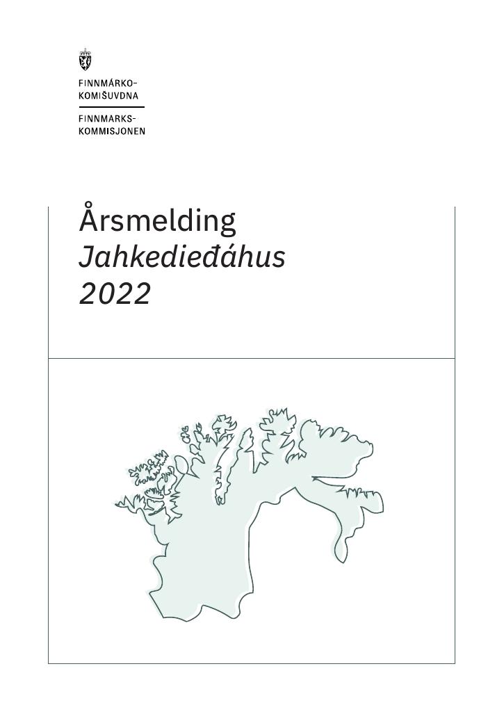 Forsiden av dokumentet Årsrapport Finnmarkskommisjonen 2022