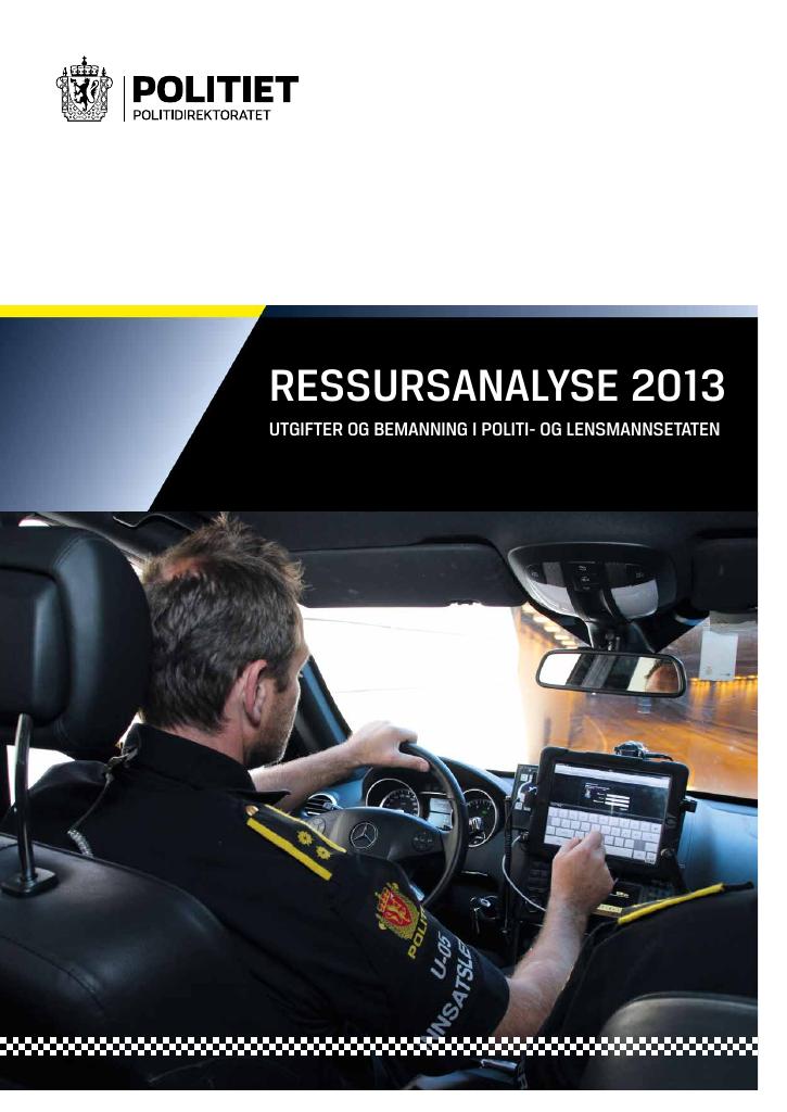 Forsiden av dokumentet Ressursanalysen 2013