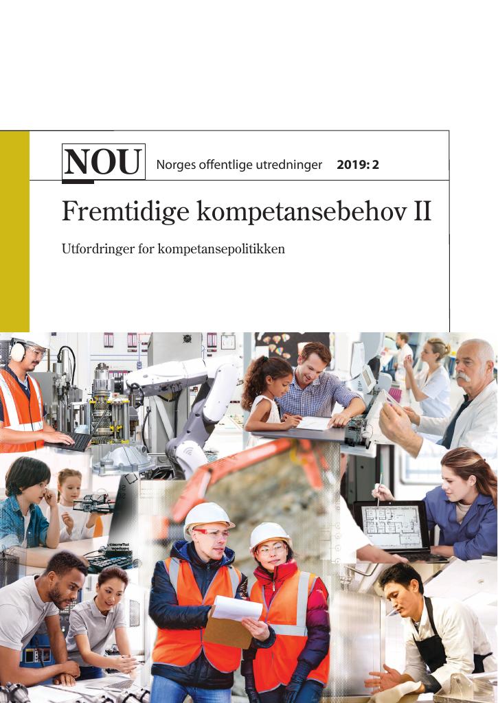 Forsiden av dokumentet NOU 2019: 2 - Fremtidige kompetansebehov II