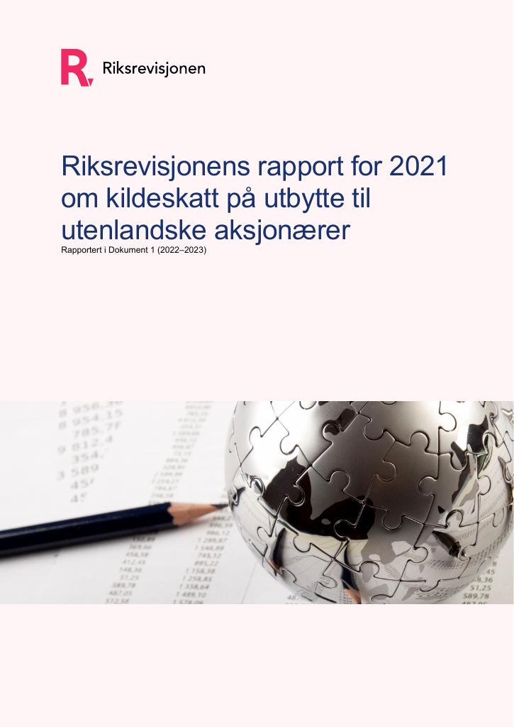 Forsiden av dokumentet Kildeskatt på utbytte til utenlandske aksjonærer