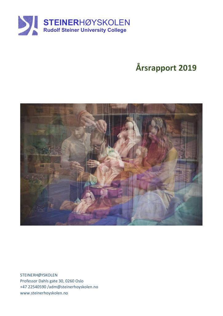 Forsiden av dokumentet Årsrapport Steinerhøyskolen 2019