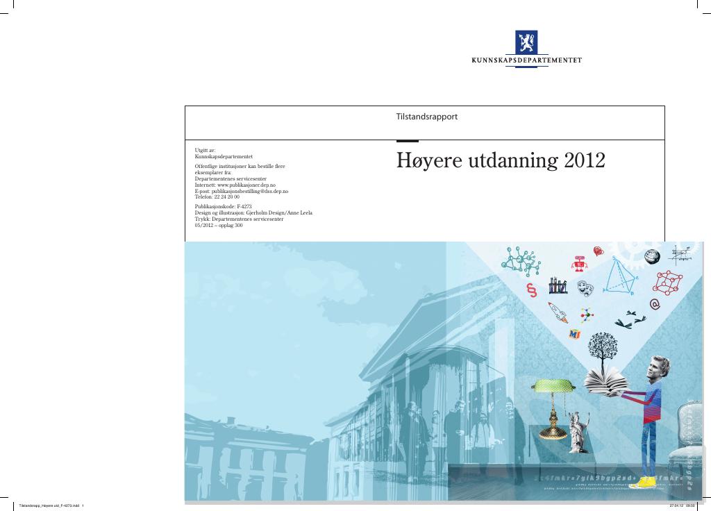 Forsiden av dokumentet Tilstandsrapport for høyere utdanning 2012