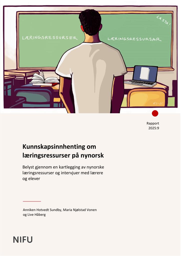 Forsiden av dokumentet Kunnskapsinnhenting om læringsressurser på nynorsk