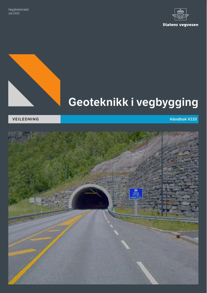 Forsiden av dokumentet Geoteknikk i vegbygging [Håndbok V220]