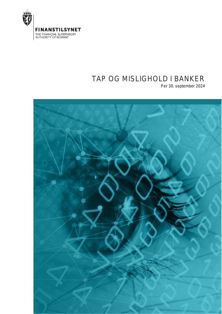 Forsiden av dokumentet TAP OG MISLIGHOLD I BANKER - Per 30. september 2024
