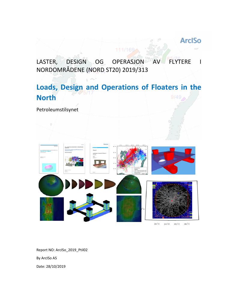 Forsiden av dokumentet Loads, Design and Operations of Floaters in the North