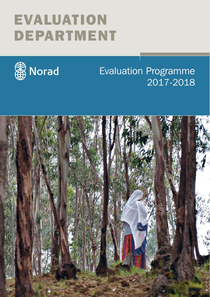 Forsiden av dokumentet Evaluation Programme 2017-2018