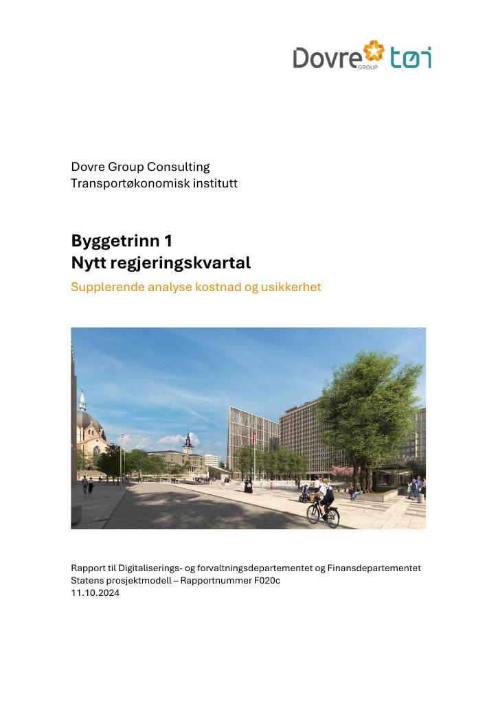 Forsiden av dokumentet Byggetrinn 1 Nytt regjeringskvartal