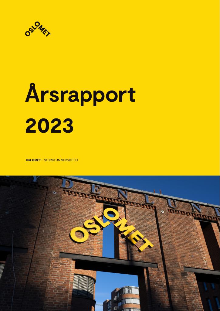 Forsiden av dokumentet Årsrapport OsloMet 2023