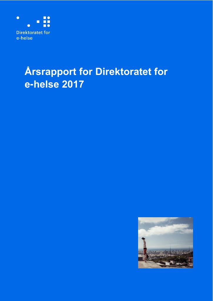 Forsiden av dokumentet Årsrapport Direktoratet for e-helse 2017