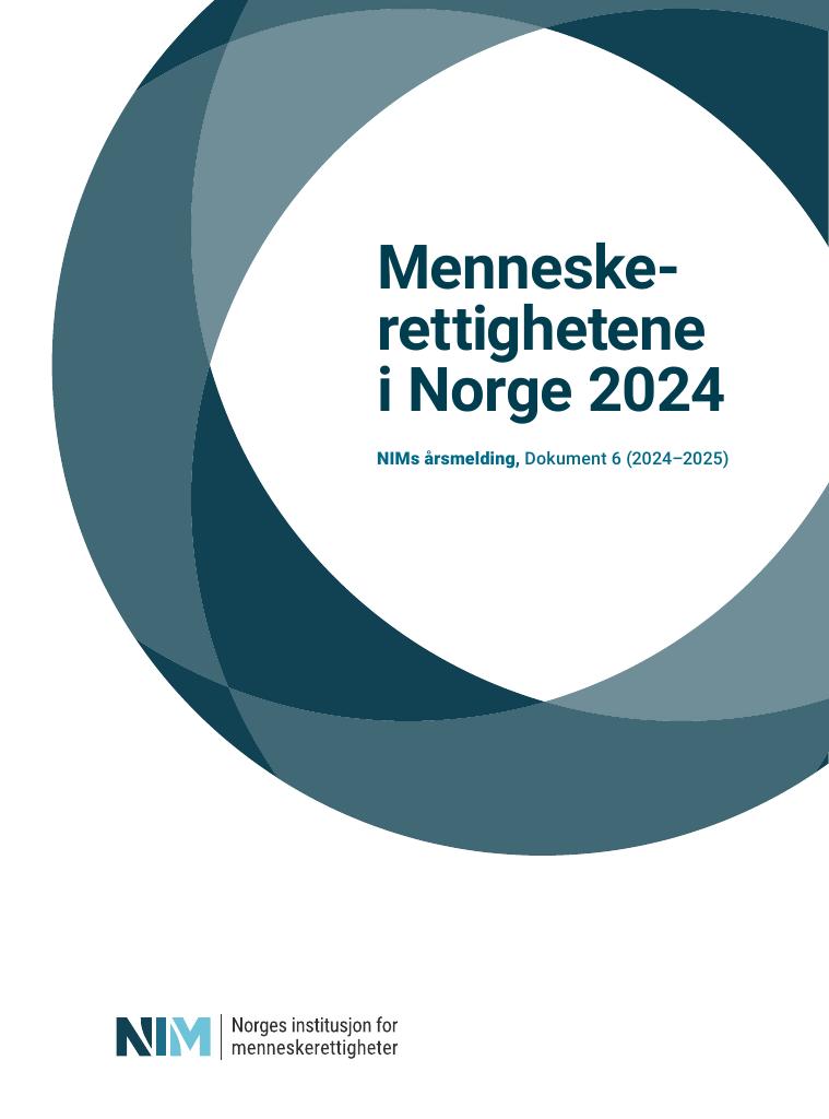 Forsiden av dokumentet Årsrapport Norges institusjon for menneskerettigheter 2024