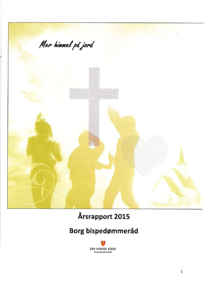 Forsiden av dokumentet Årsrapport Borg bispedømmeråd 2015