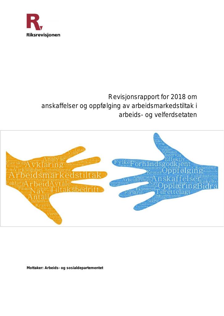 Forsiden av dokumentet Undersøkelse av Utenriksdepartementets etterlevelse av anskaffelsesregelverket