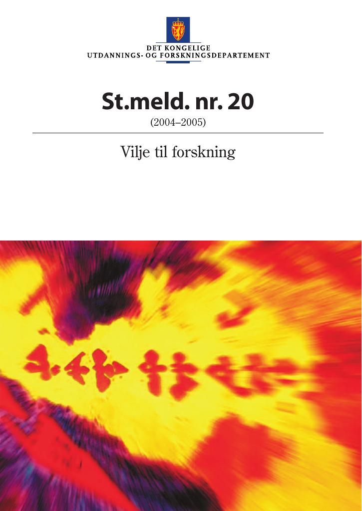 Forsiden av dokumentet St.meld. nr. 20 (2004-2005)