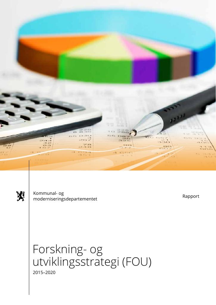Forsiden av dokumentet Kommunal- og moderniseringsdepartementets forsknings- og utviklingsstrategi (FoU)