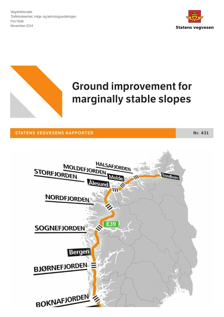 Forsiden av dokumentet Ground improvement for marginally stable slopes
