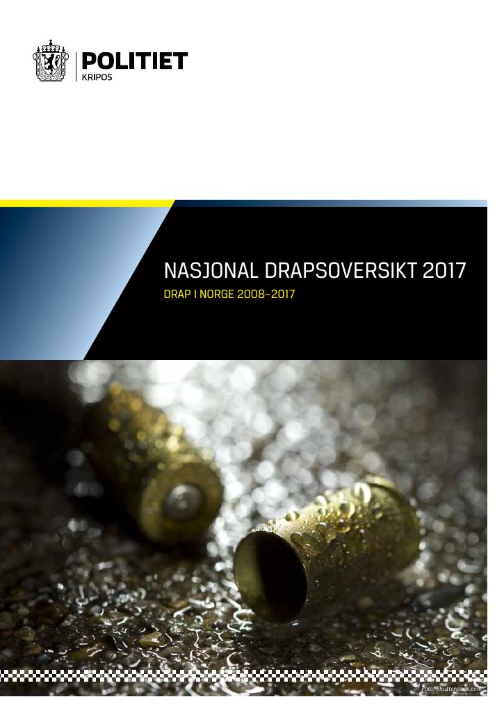 Forsiden av dokumentet Nasjonal drapsoversikt 2017