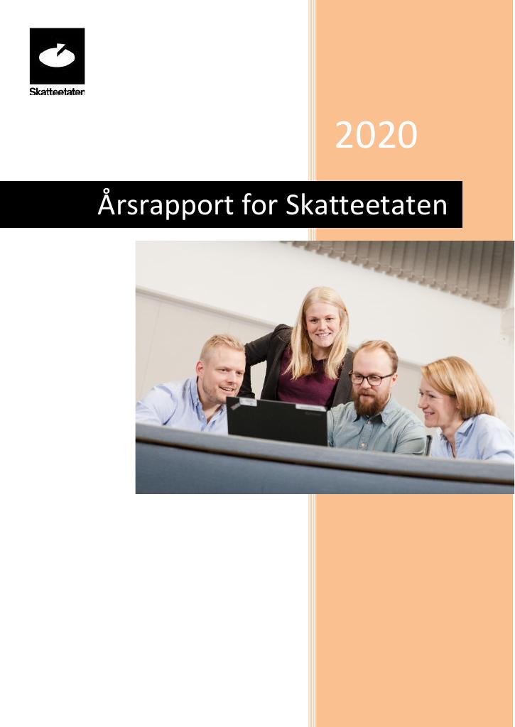 Forsiden av dokumentet Årsrapport Skatteetaten 2020