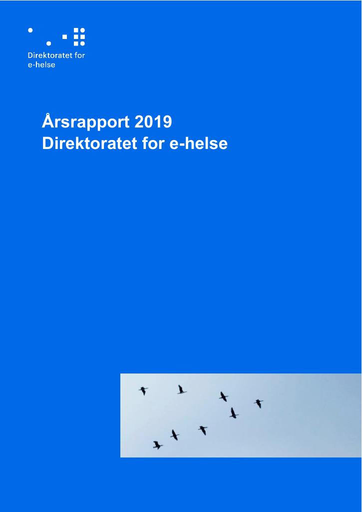 Forsiden av dokumentet Årsrapport Direktoratet for e-helse 2019