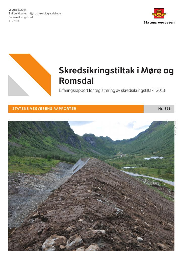 Forsiden av dokumentet Skredsikringstiltak i Møre og Romsdal