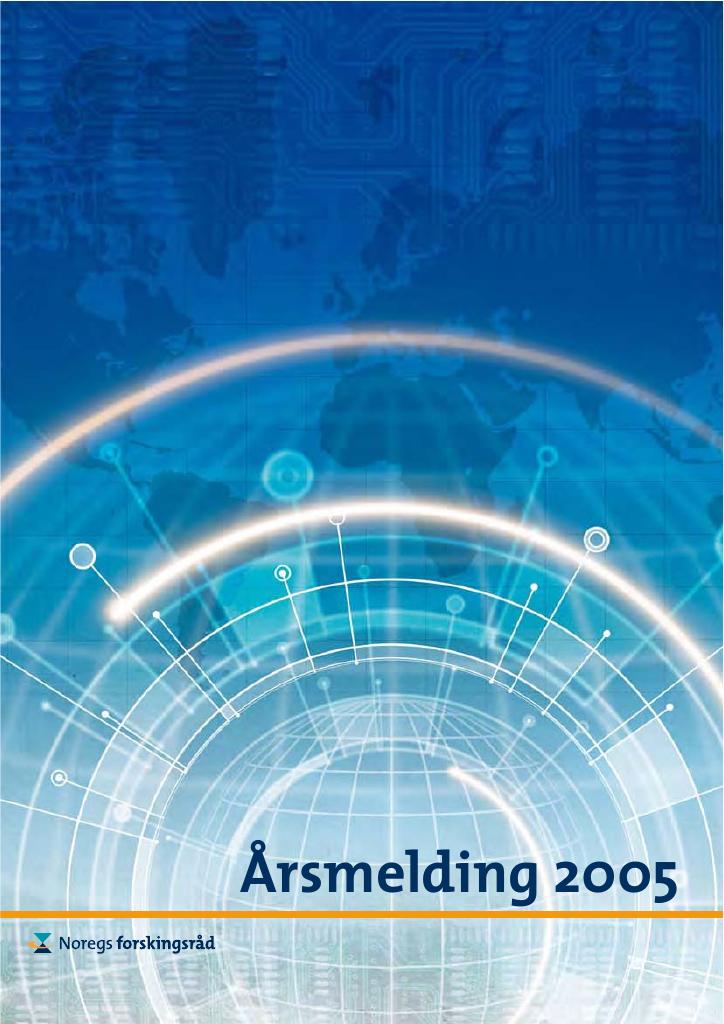 Forsiden av dokumentet Årsmelding Forskningsrådet 2005