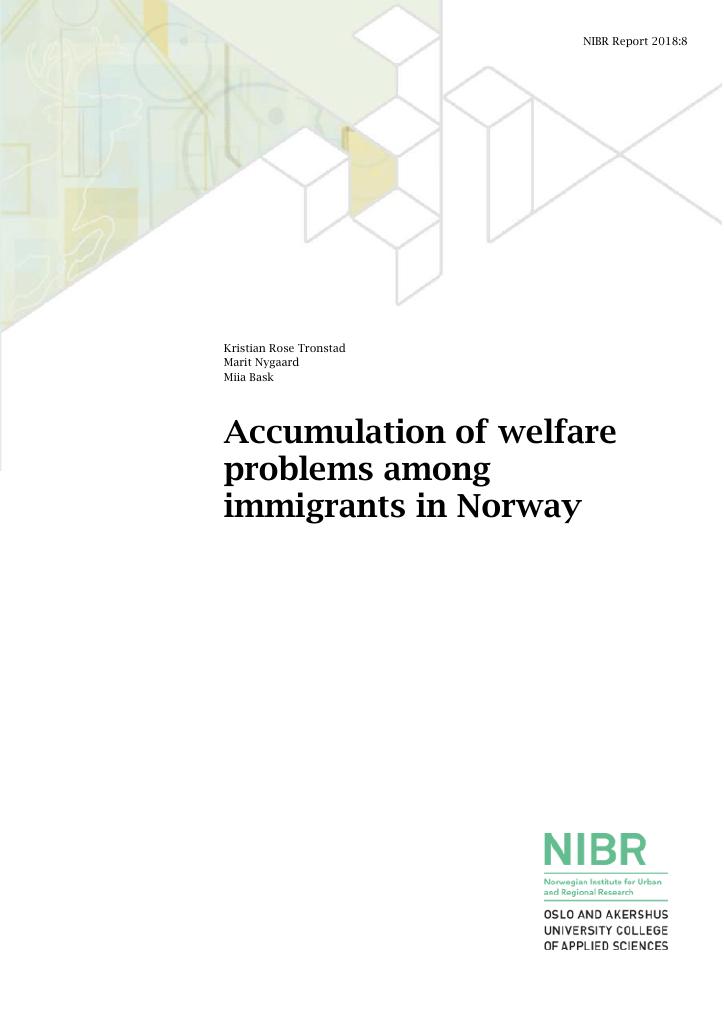 Forsiden av dokumentet Accumulation of welfare problems among immigrants in Norway