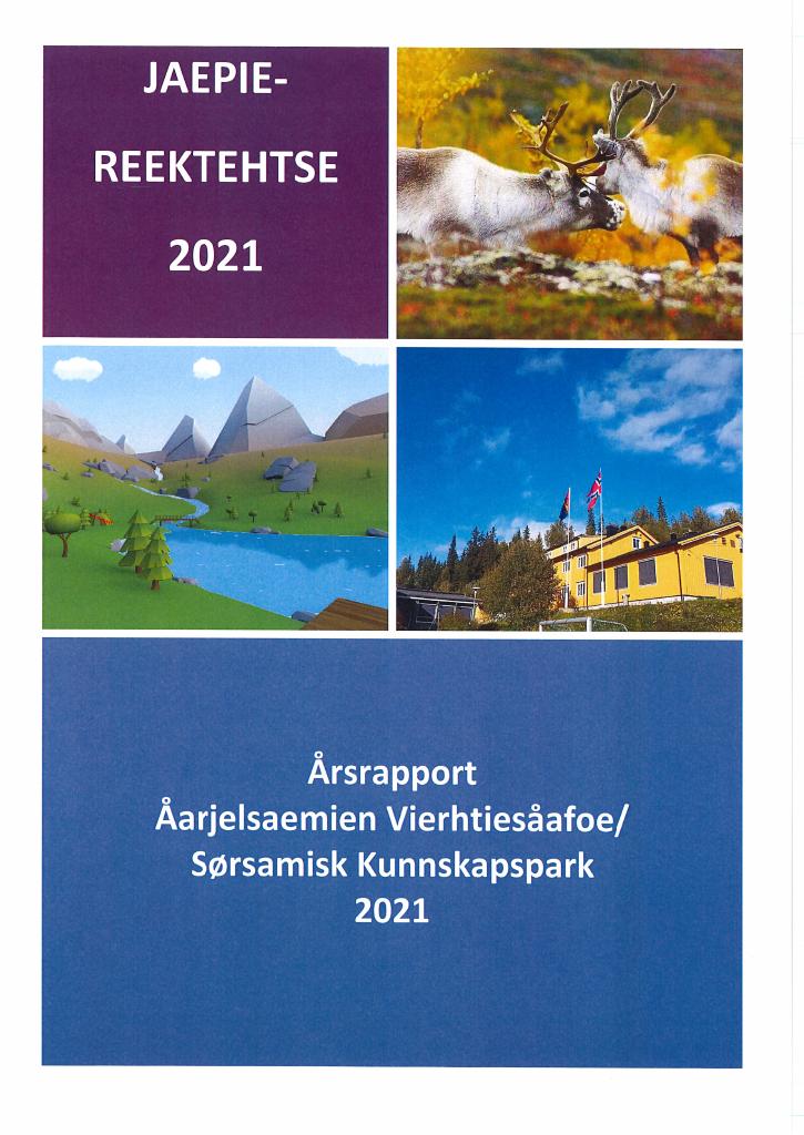 Forsiden av dokumentet Årsrapport Sørsamisk kunnskapspark 2021