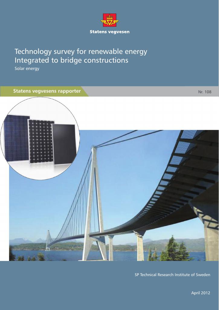 Forsiden av dokumentet Technology survey for renewable energy - Integrated to bridge constructions