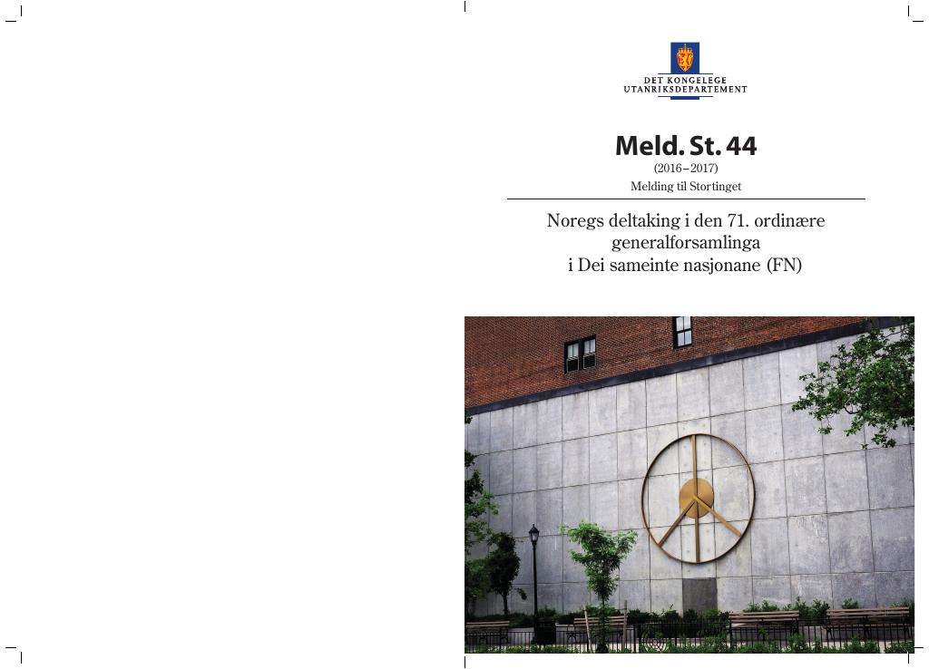 Forsiden av dokumentet Meld. St. 44 (2016–2017)