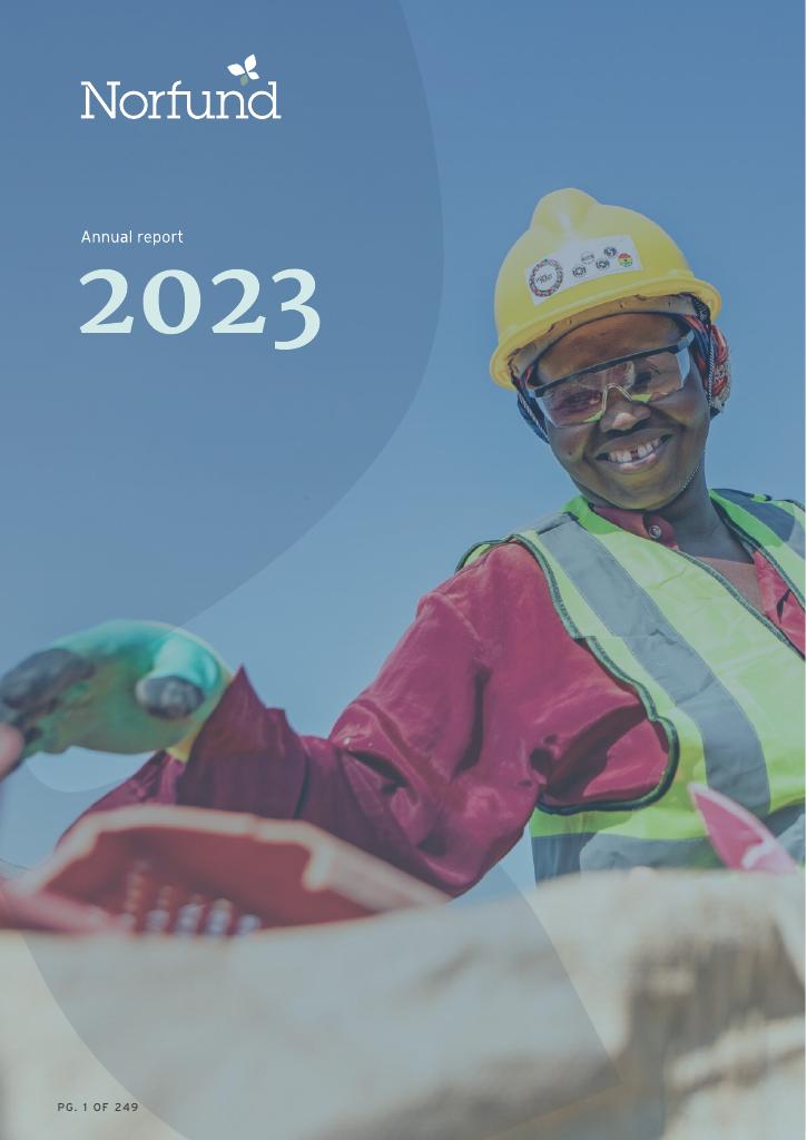 Forsiden av dokumentet Norfund annual report 2023