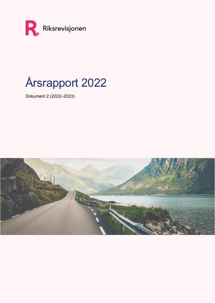 Forsiden av dokumentet Årsrapport Riksrevisjonen 2022
