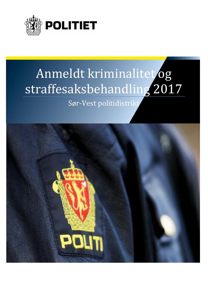 Forsiden av dokumentet Strasak 2017 Sør-Vest