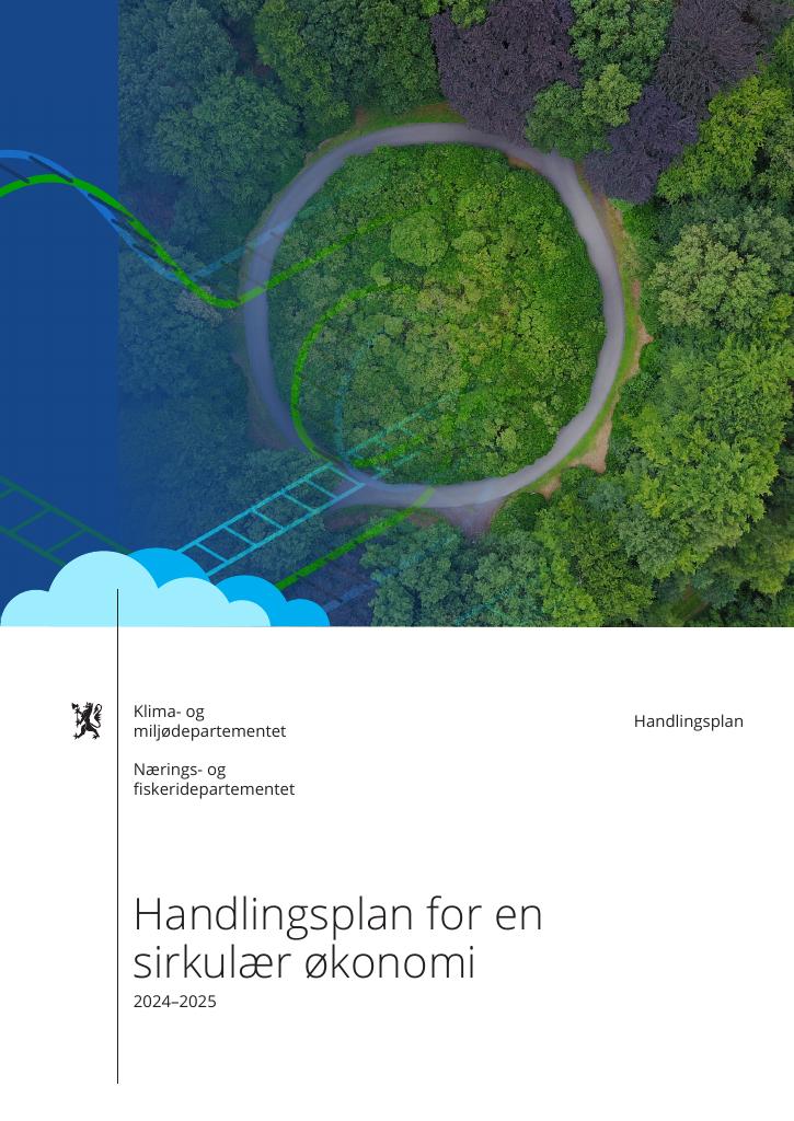 Forsiden av dokumentet Handlingsplan for en sirkulær økonomi 2024-2025