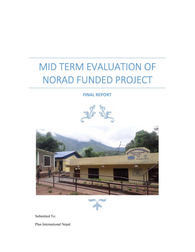 Forsiden av dokumentet Mid Term Evaluation of Norad Project
