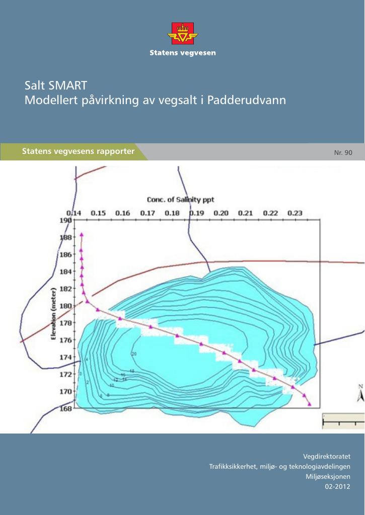 Forsiden av dokumentet Modellert påvirkning av vegsalt i Padderudvann