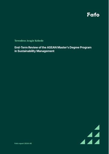 Forsiden av dokumentet End-Term Review of the ASEAN Masterʼs Degree Program in Sustainability Management