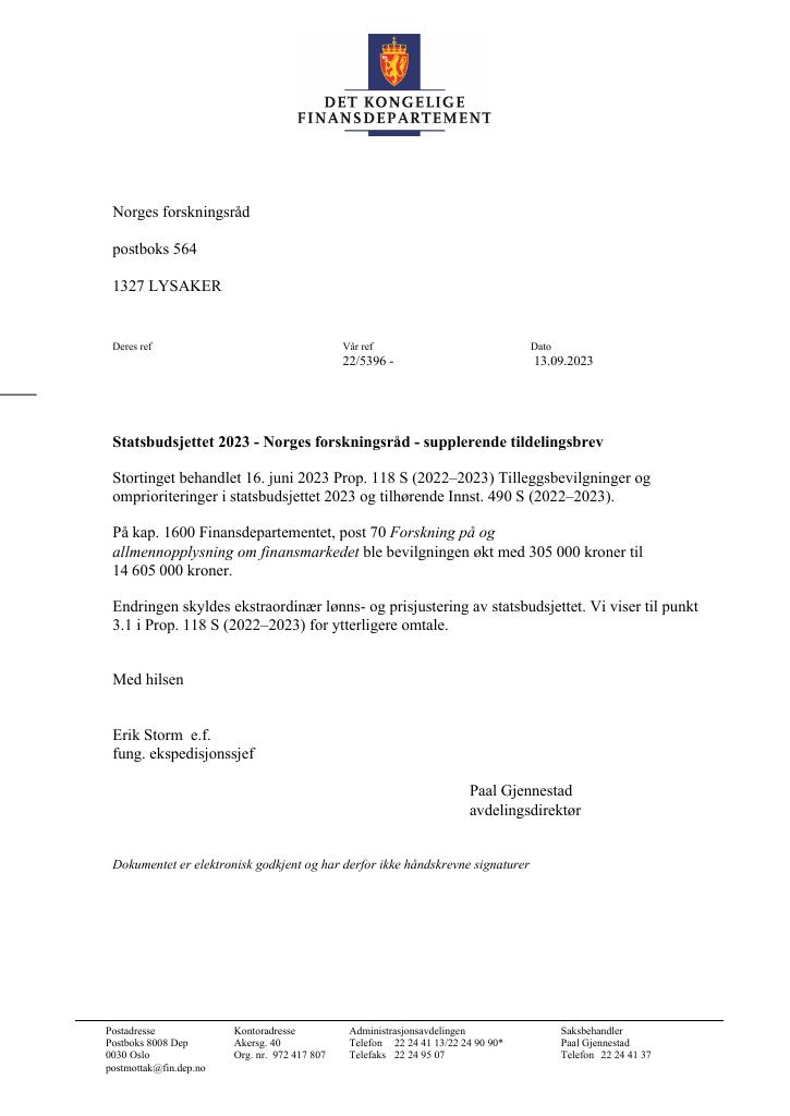 Forsiden av dokumentet supplerende 2024