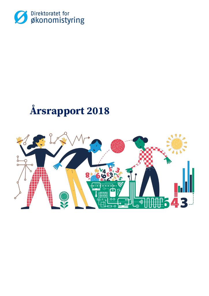 Forsiden av dokumentet Årsrapport DFØ 2018