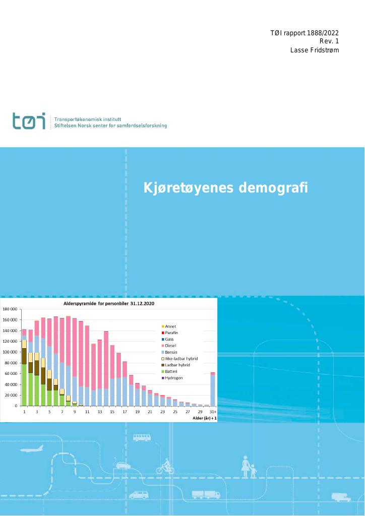Forsiden av dokumentet Kjøretøyenes demografi