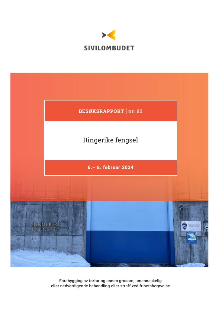 Forsiden av dokumentet Ringerike fengsel : 6.-8. februar 2024
