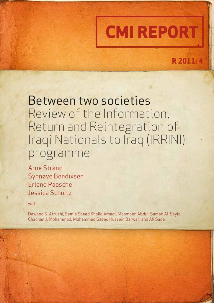 Forsiden av dokumentet Between two societies