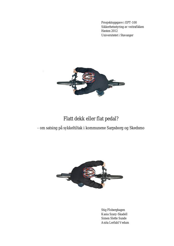 Forsiden av dokumentet Flatt dekk eller flat pedal?
